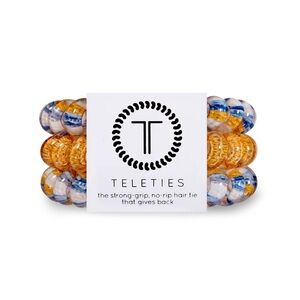 NWT Teleties Knotted Up Beige Small Hair Ties